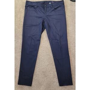 Lilly Pulitzer Worth Skinny Sateen Pants 14 Navy Stretch EUC Preppy Resort